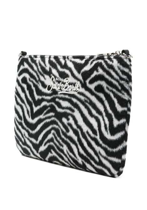 Pochette con logo SAINT BARTH | PAR0025 PARISIENNE FELT00269I ZEBRA 00 EMB